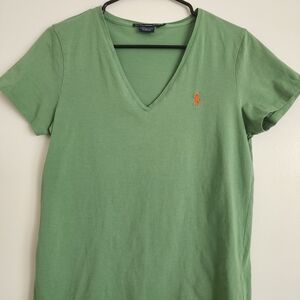 Ralph Lauren Light Green V-Neck Tee